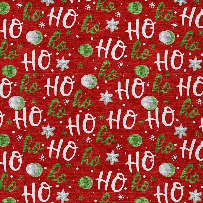 3' X 5' Red White And Green Polka Dot Washable Indoor Outdoor Area Rug