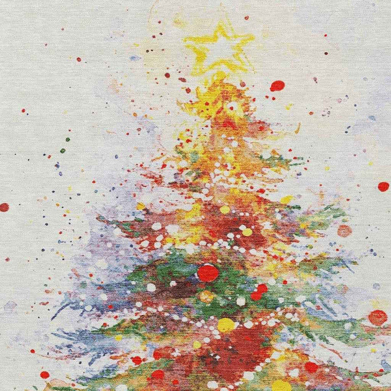 9' X 12' Ivory Green Purple Yellow And Blush Abstract Washable Indoor Outdoor Area Rug