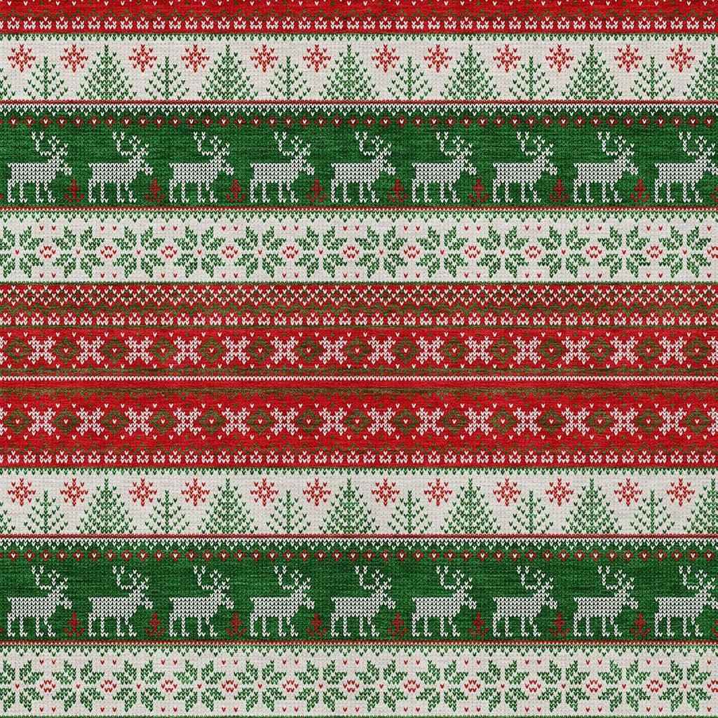 3' X 5' Red Green And Ivory Animal Print Washable Indoor Outdoor Area Rug