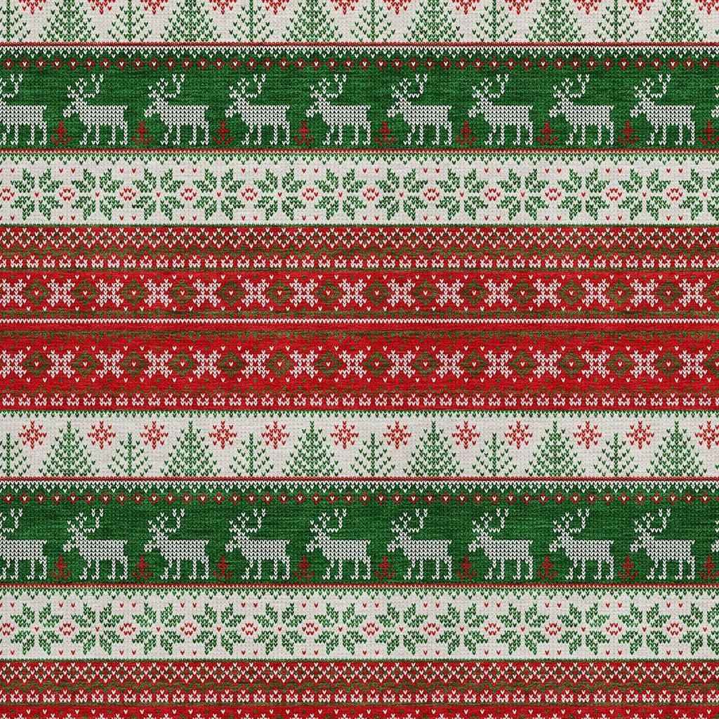 5' X 8' Red Green And Ivory Animal Print Washable Indoor Outdoor Area Rug