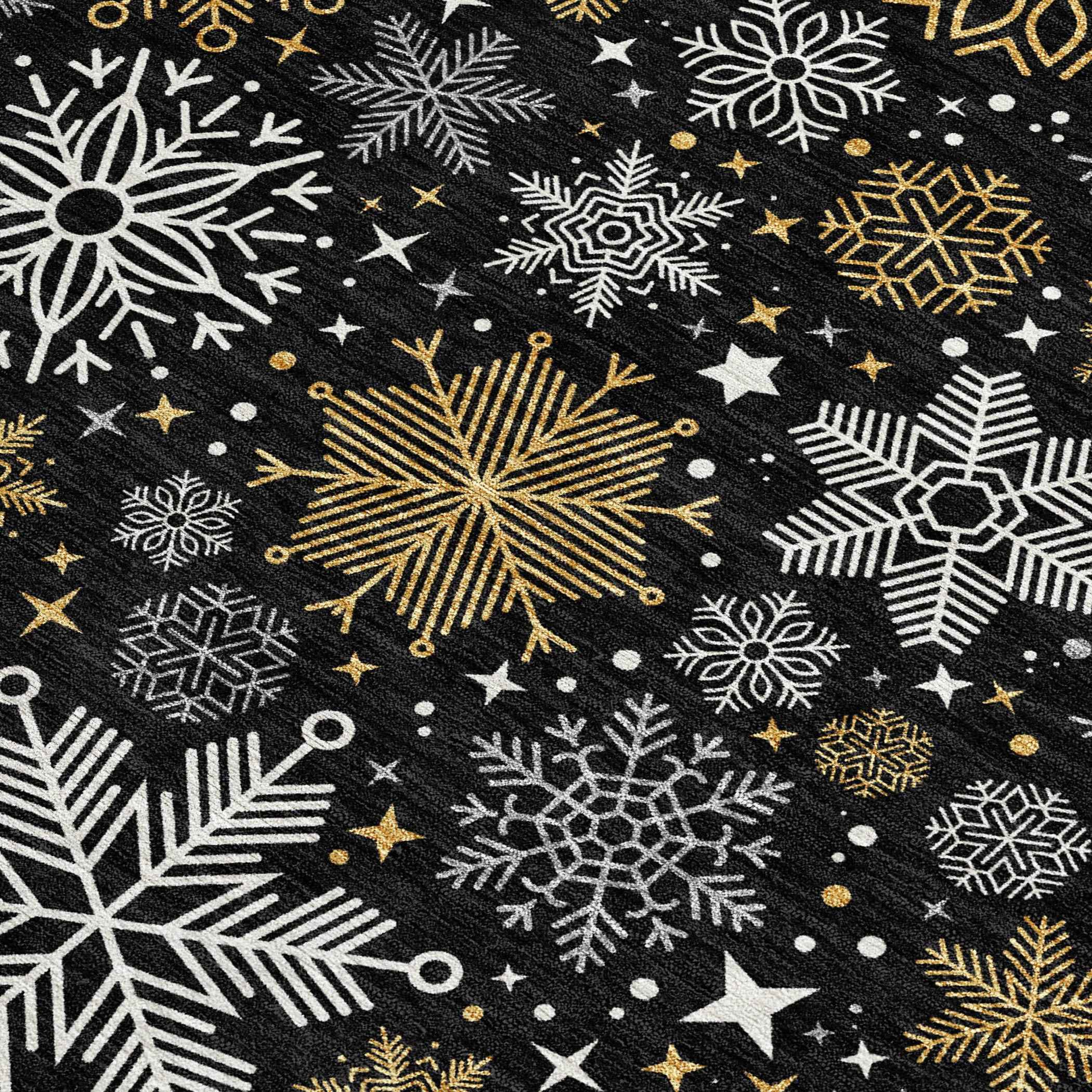 3' X 5' Black Gold And Gray Medallion Washable Indoor Outdoor Area Rug