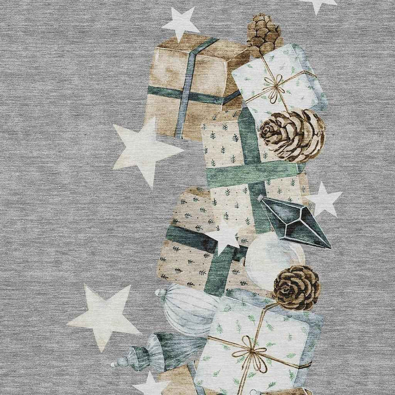 9' X 12' Gray Beige Ivory And Taupe Geometric Washable Indoor Outdoor Area Rug