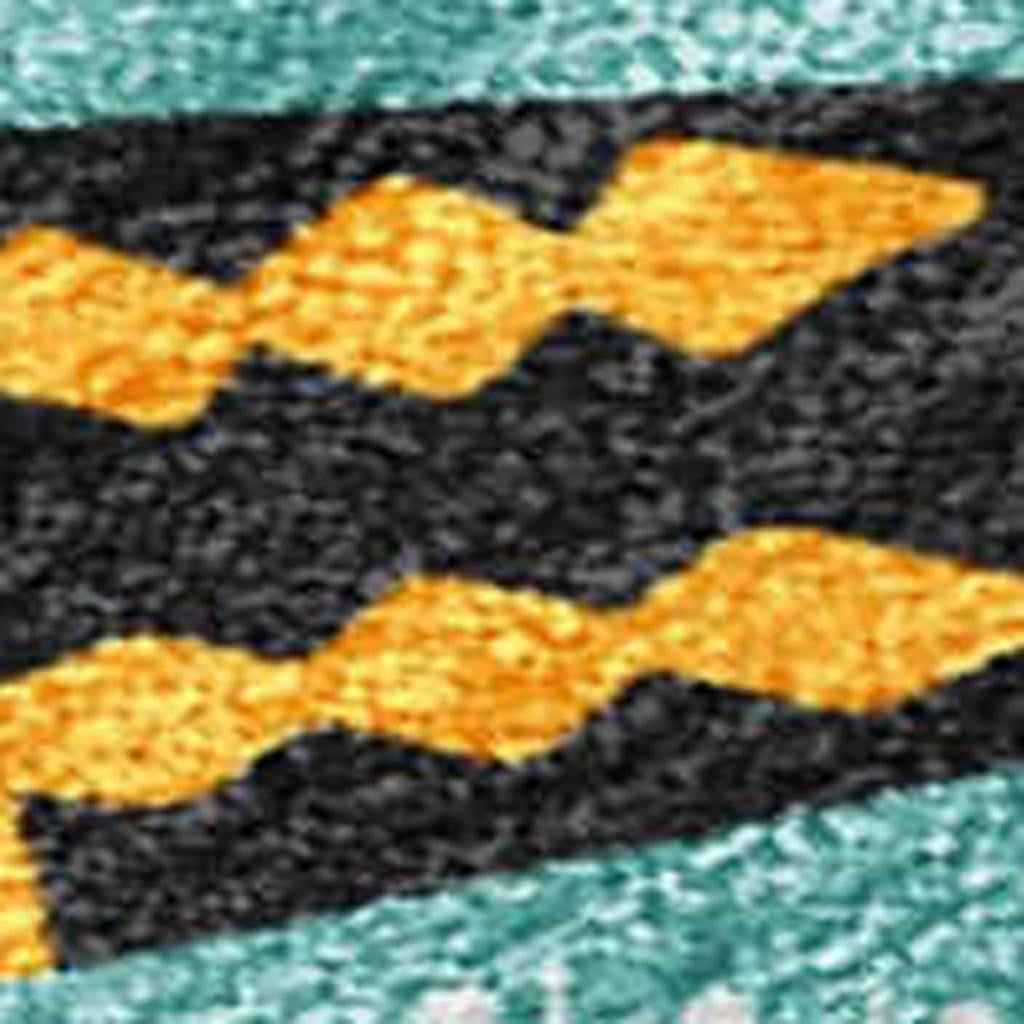 3' X 5' Teal Blue Red Black Pink And Brown Floral Washable Indoor Outdoor Area Rug