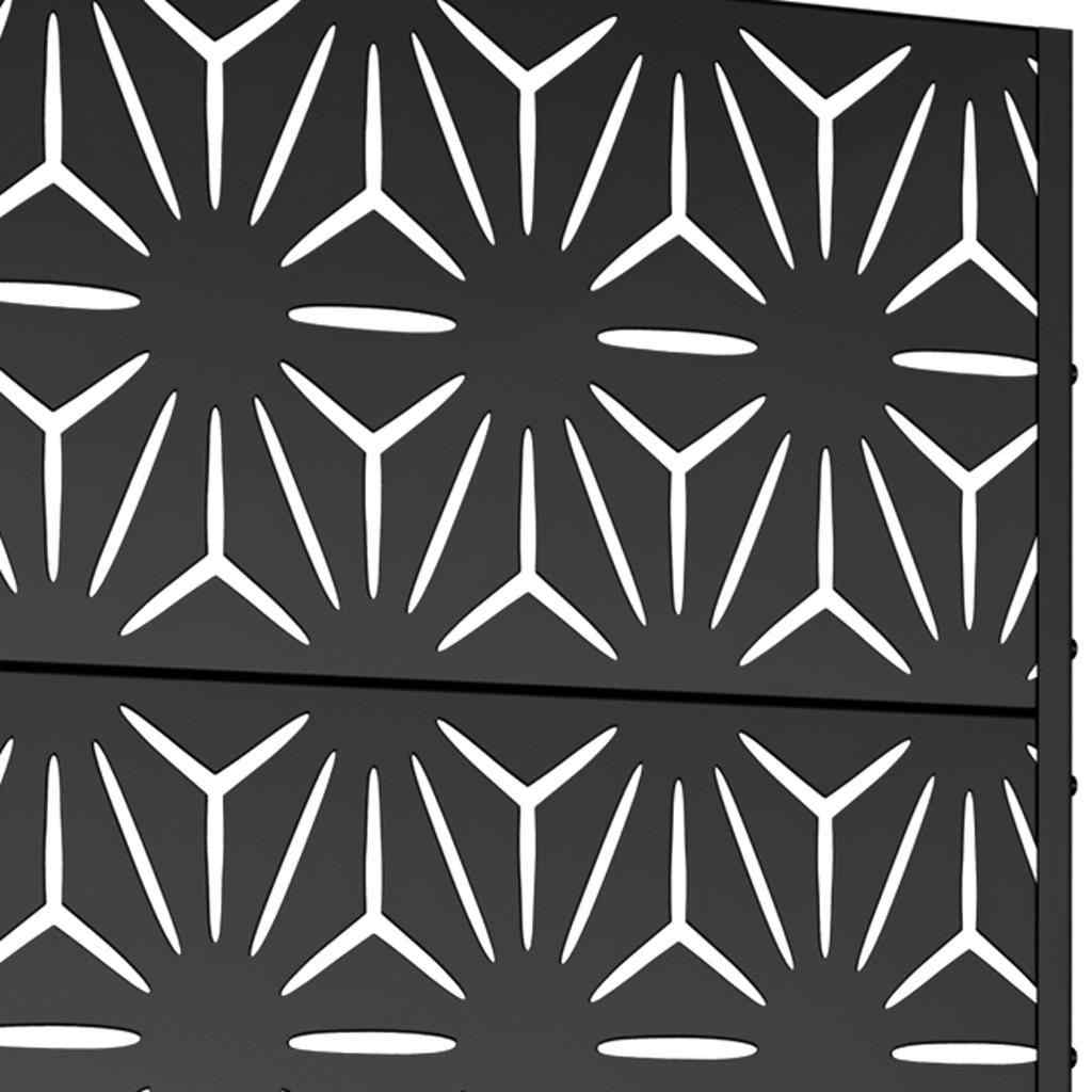 72" X 35" Black Metal Rectangular Planter Box - Sports & Outdoor