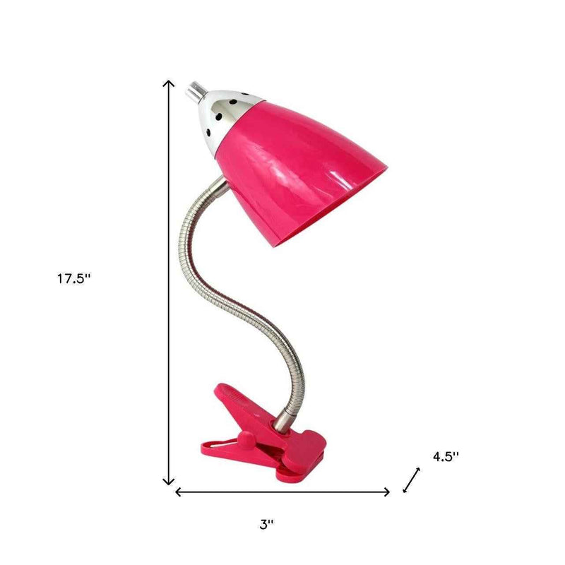 18" Pink Swing Arm Table Lamp LED