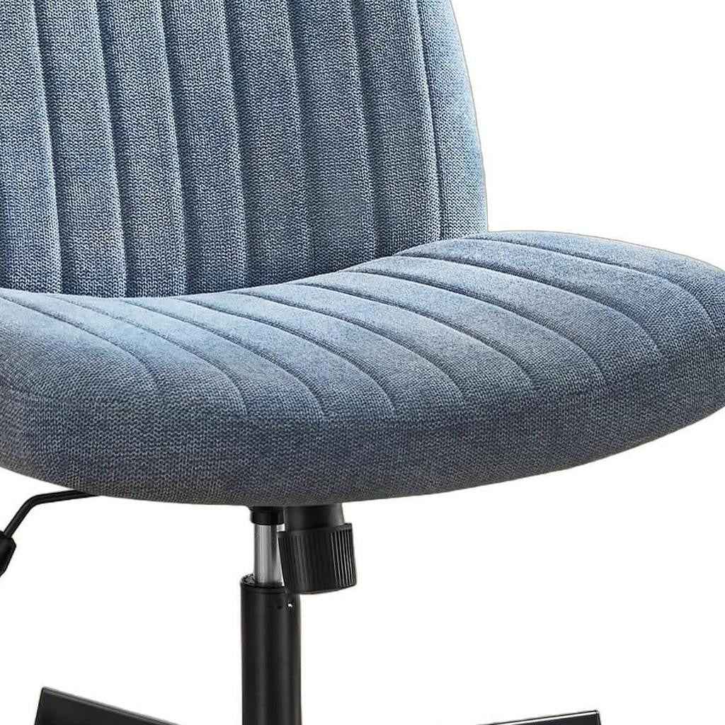 19" Black Tufted Swivel Lounge Chair