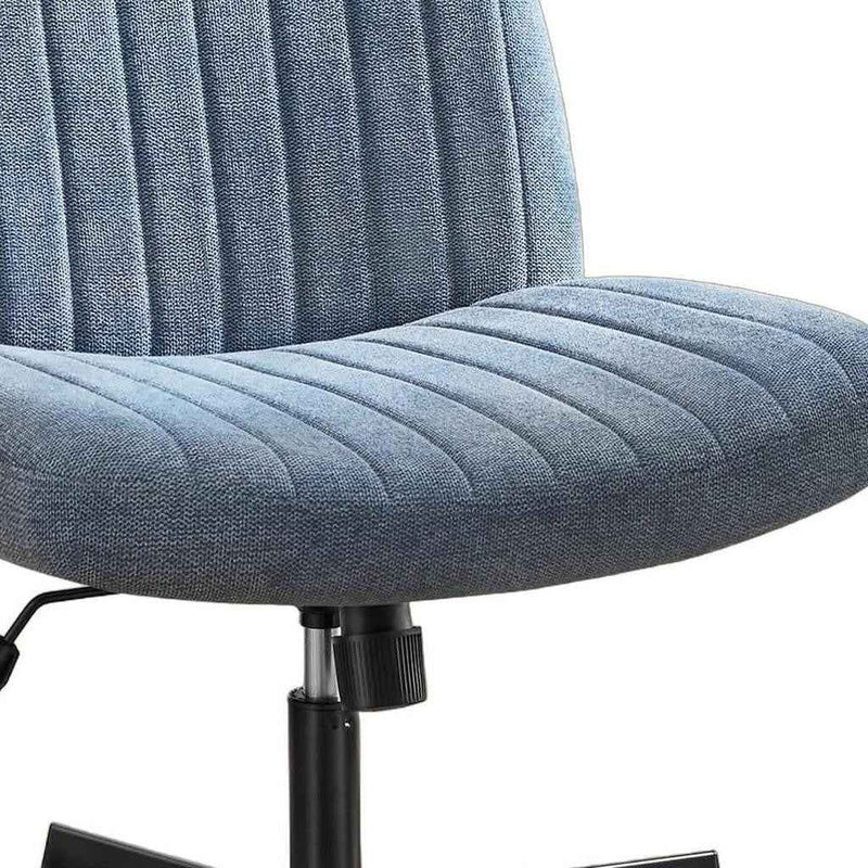 19" Black Tufted Swivel Lounge Chair