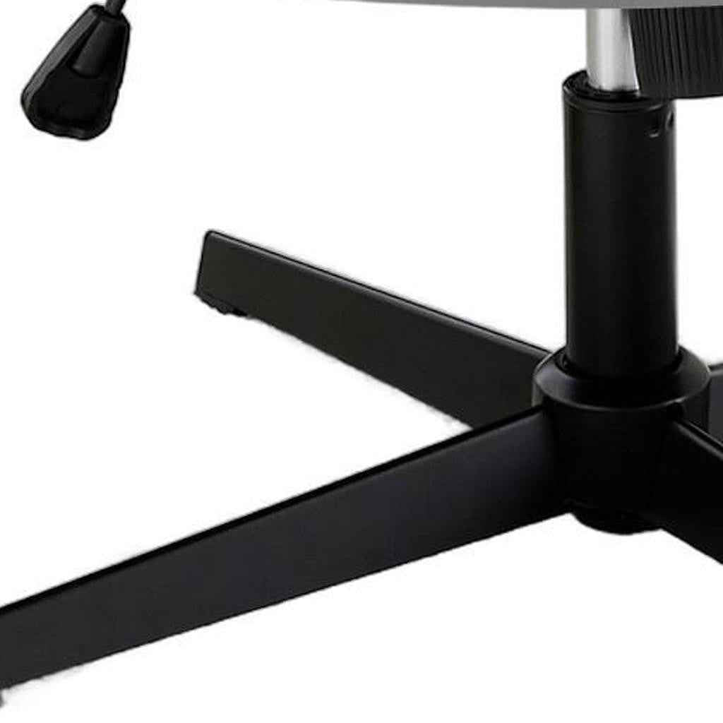 19" Black Tufted Swivel Lounge Chair