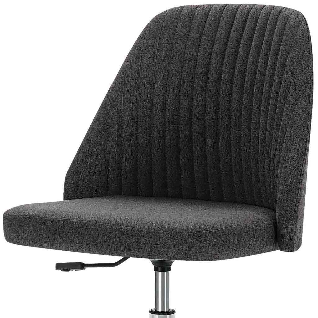 21" Silver Tufted Swivel Lounge Chair