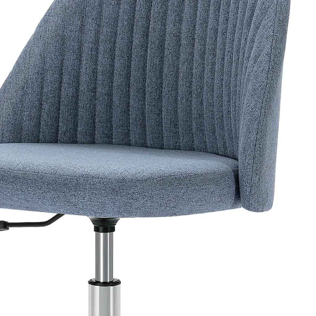21" Silver Tufted Swivel Lounge Chair