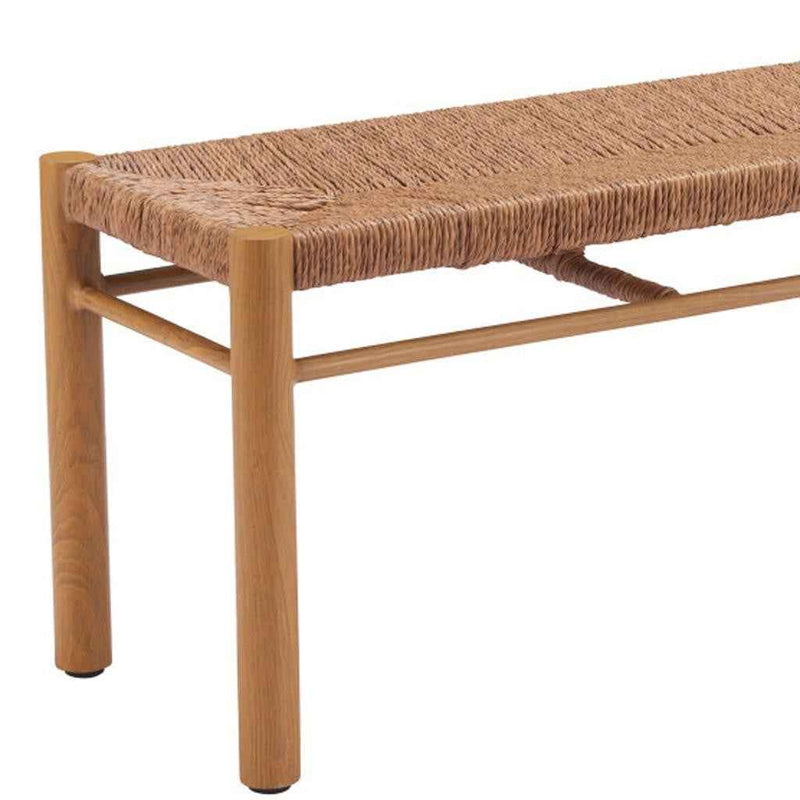 48" Natural and Aluminum Bench