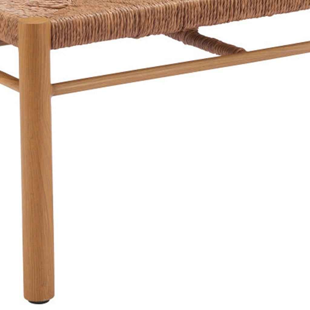 48" Natural and Aluminum Bench