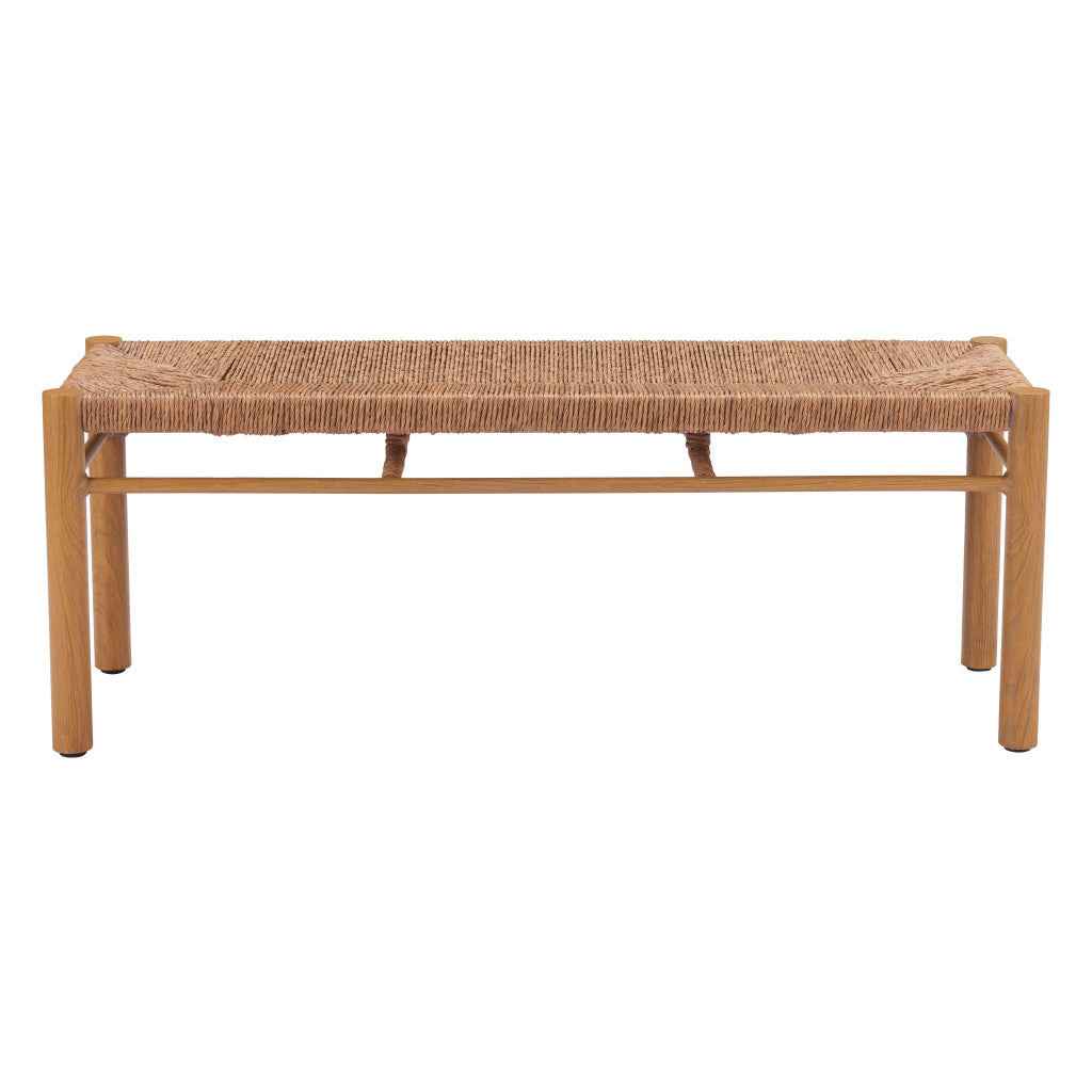 48" Natural and Aluminum Bench