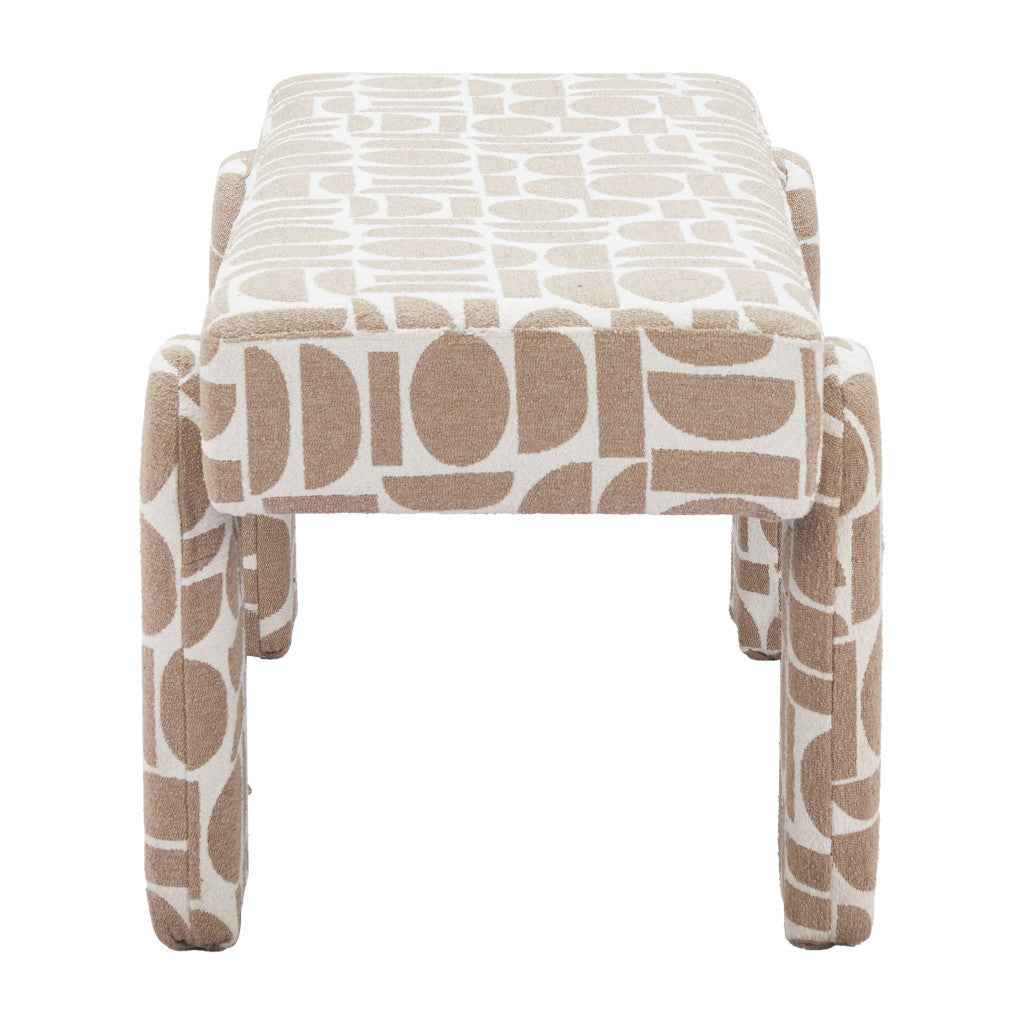 40" Fabric and Plastic Upholstered Bench