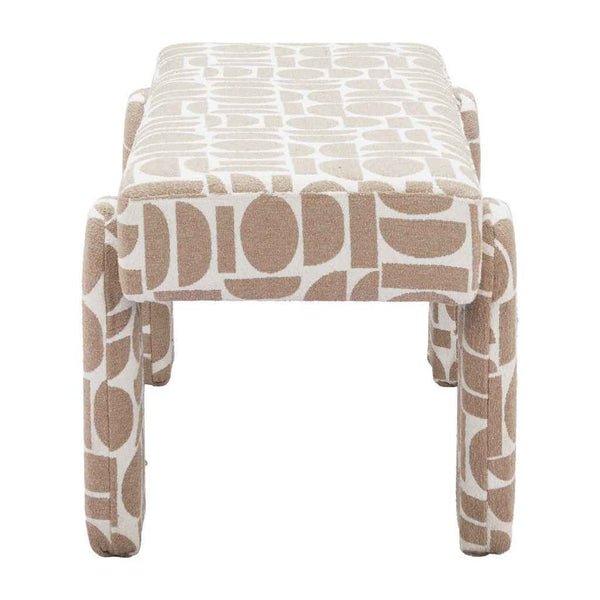 40" Fabric and Plastic Upholstered Bench