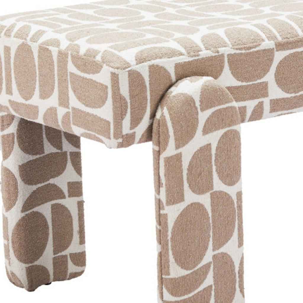 40" Fabric and Plastic Upholstered Bench