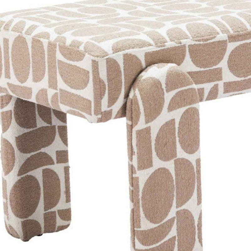 40" Fabric and Plastic Upholstered Bench