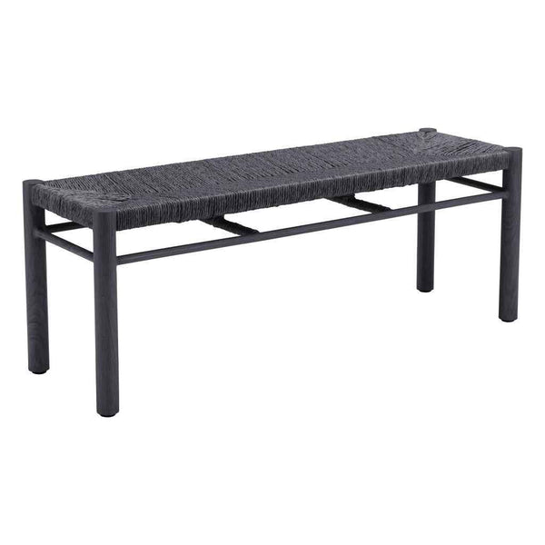 48" Black and Aluminum Bench
