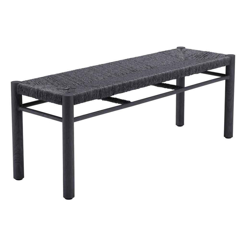 48" Black and Aluminum Bench