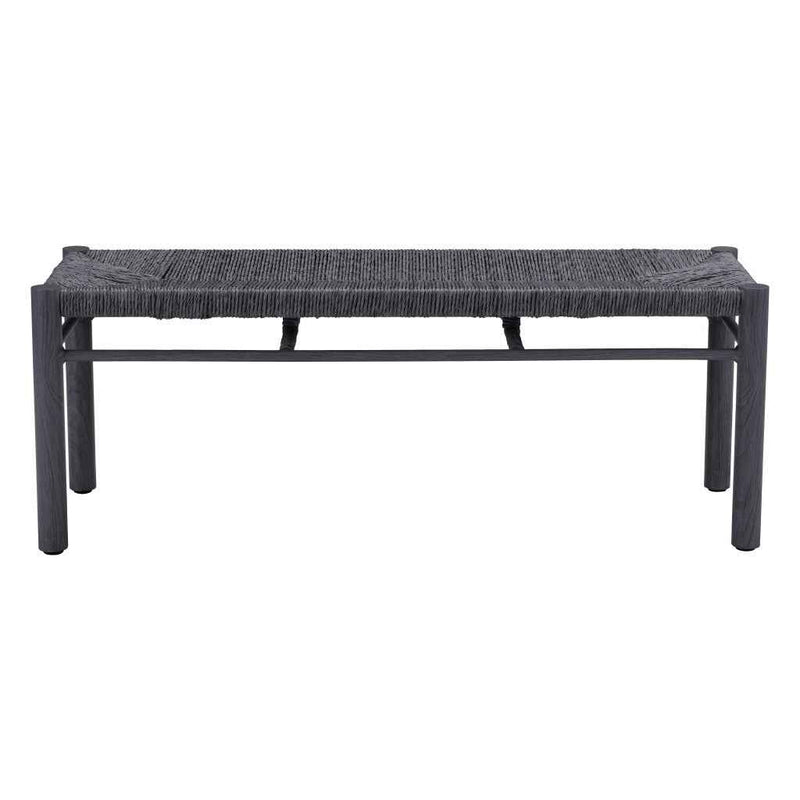 48" Black and Aluminum Bench