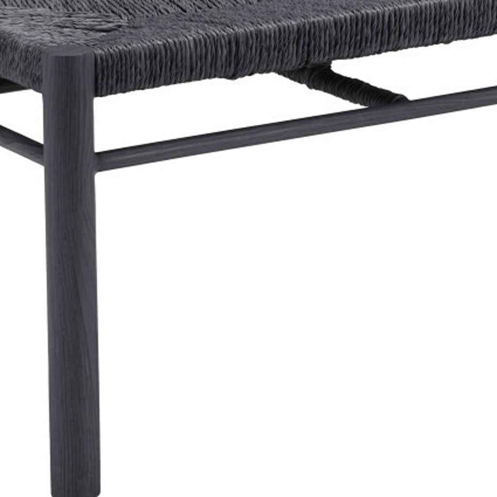 48" Black and Aluminum Bench