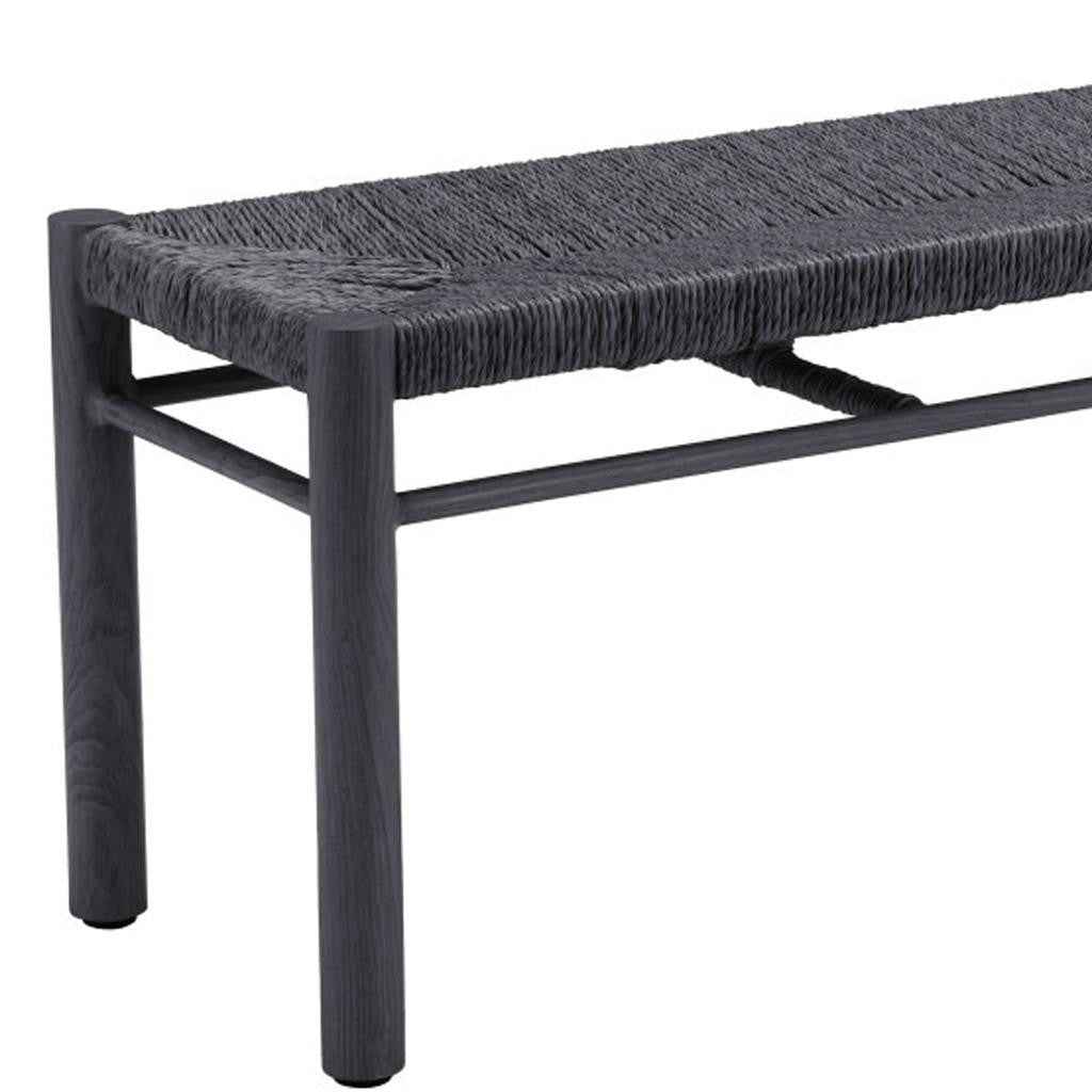 48" Black and Aluminum Bench