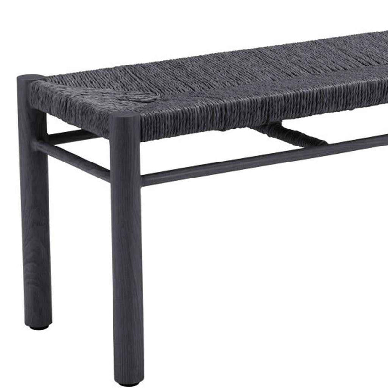 48" Black and Aluminum Bench