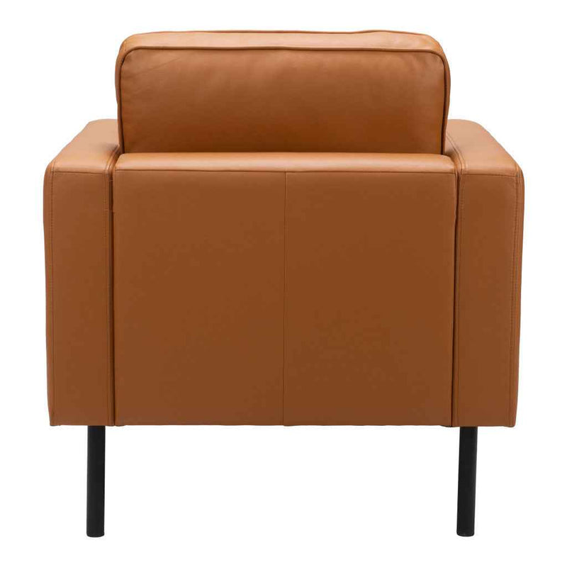 33" Brown Upholstered Arm Chair