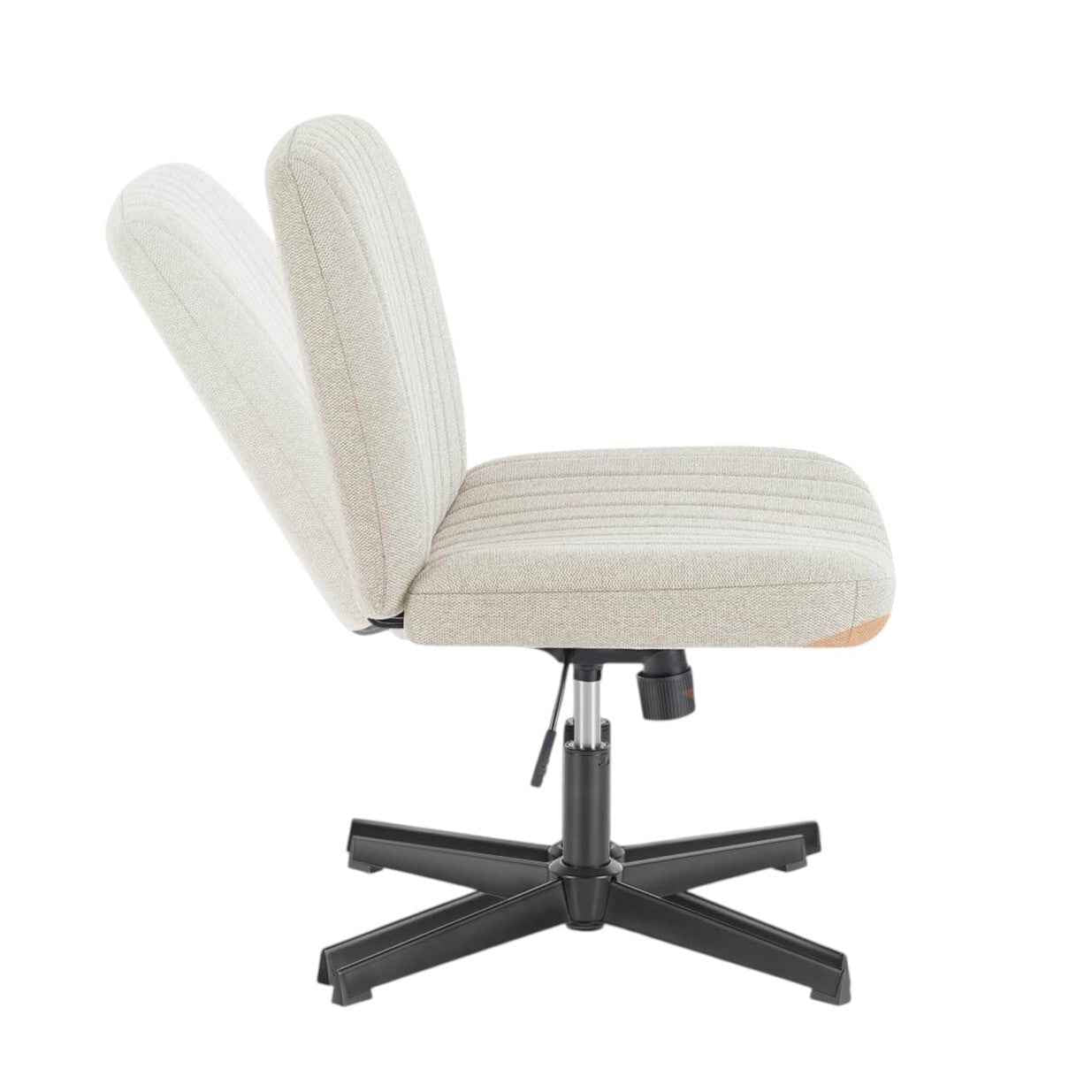 19" Black Tufted Swivel Lounge Chair