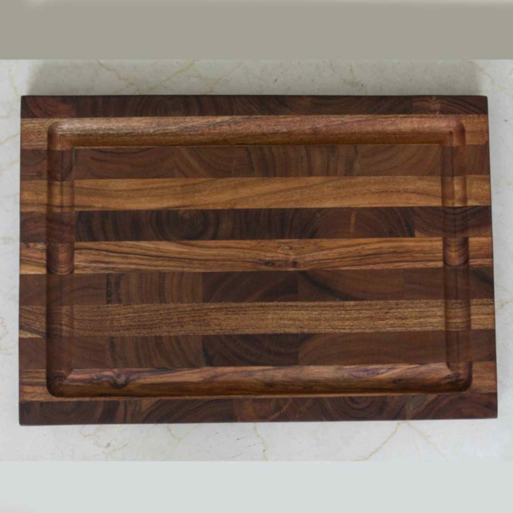 16" Brown Solid Wood Cutting Board With Juice Groove - Kitchen & Dining