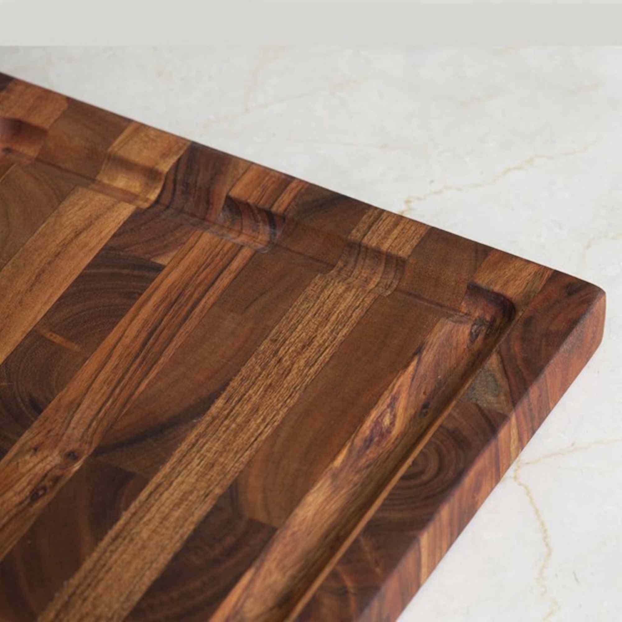 16" Brown Solid Wood Cutting Board With Juice Groove - Kitchen & Dining