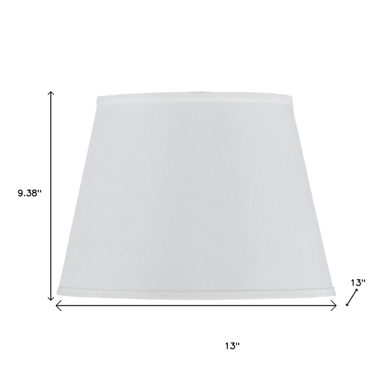 White Faux Silk Plain Drum Lamp Shade - GreatEagleInc