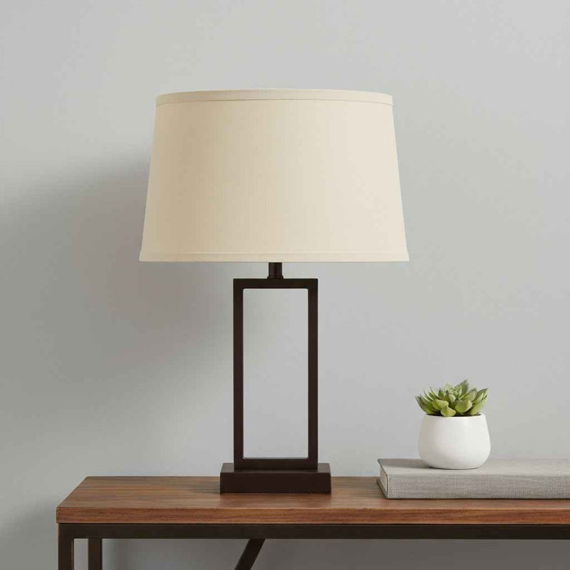 Tan Linen Drum Lamp Shade