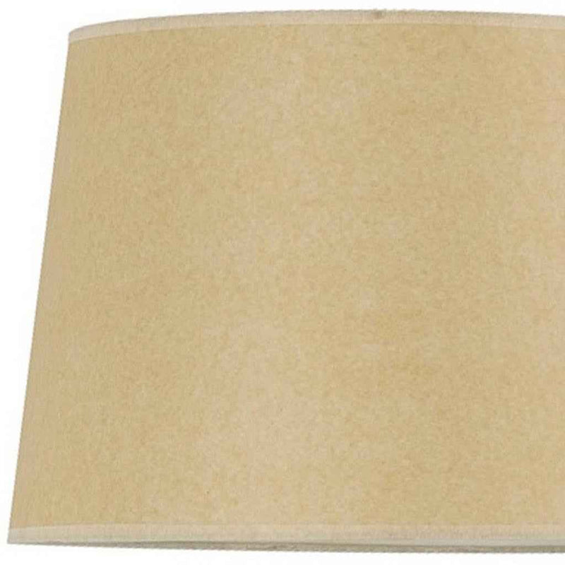 Tan Paper Plain Drum Lamp Shade