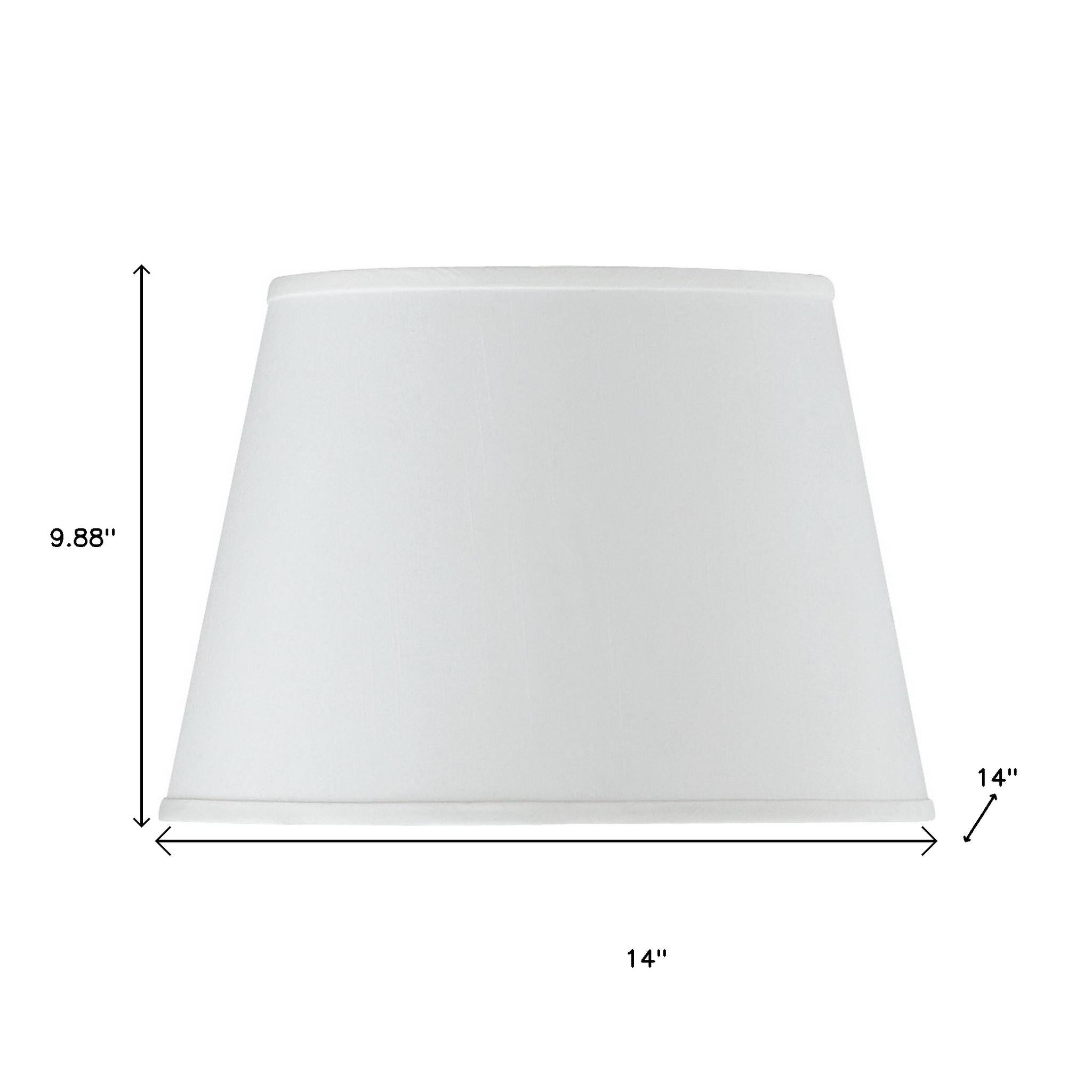 White Faux Silk Plain Drum Lamp Shade - GreatEagleInc