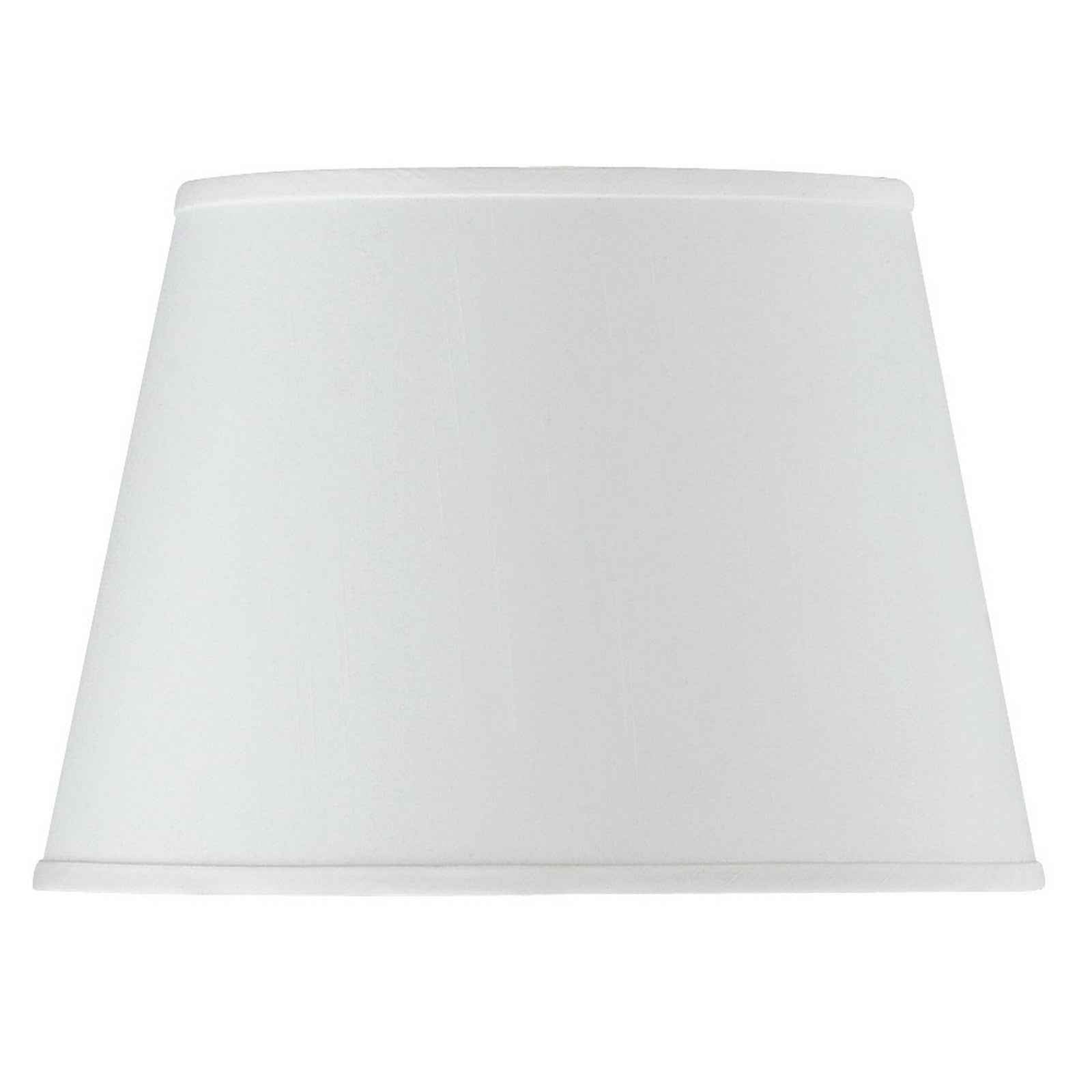 White Faux Silk Plain Drum Lamp Shade