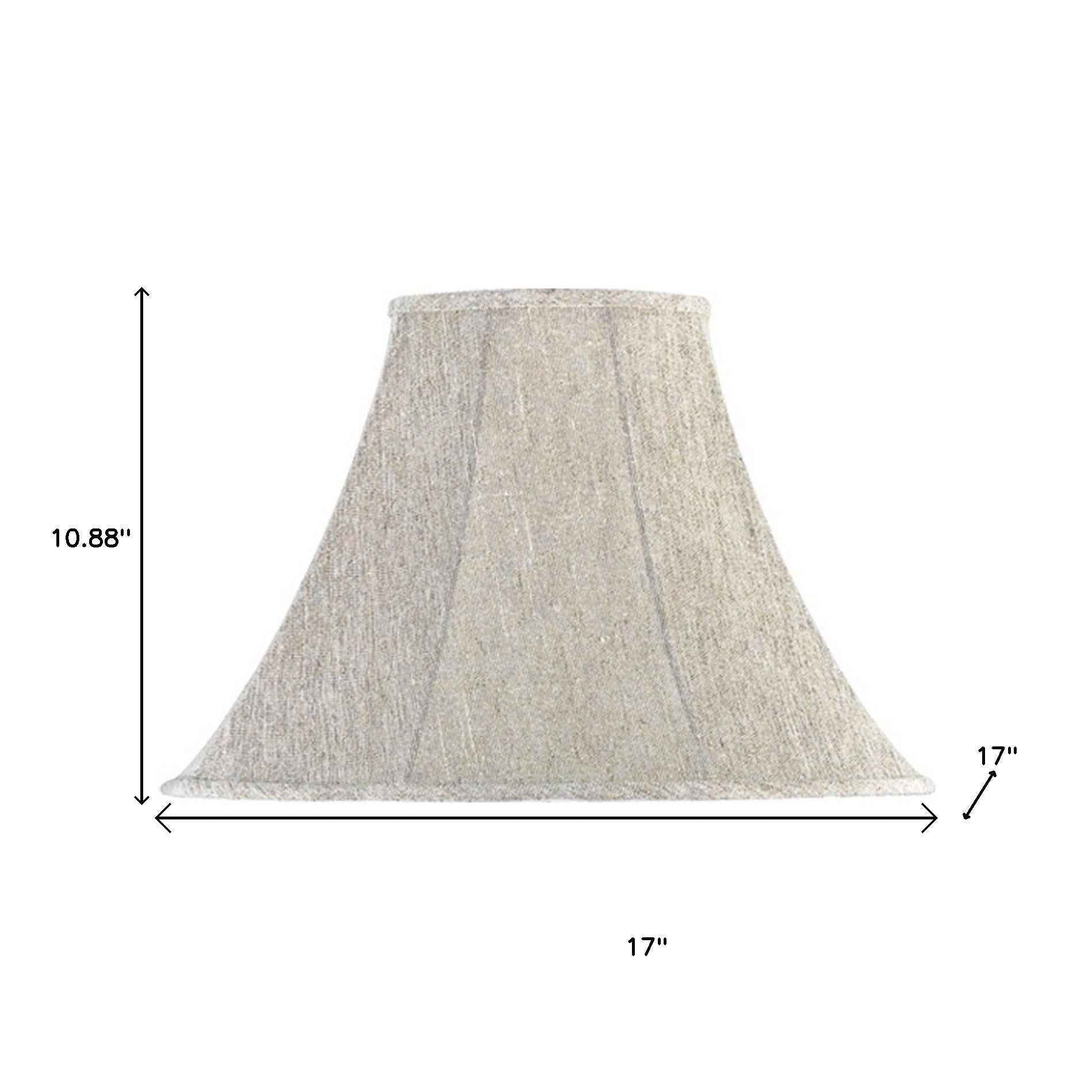 Light Gray Linen Plain Bell Lamp Shade