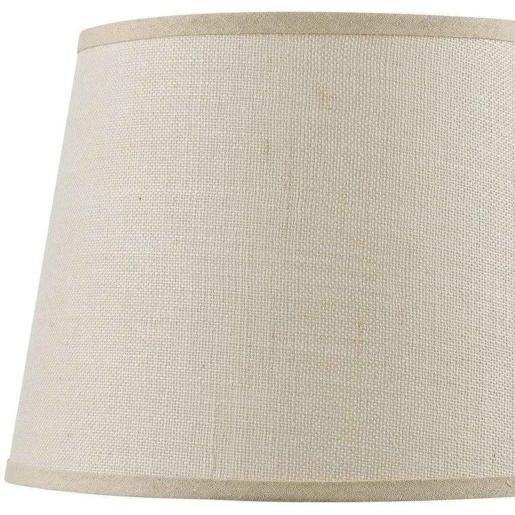 Light Brown Burlap Plain Drum Lamp Shade