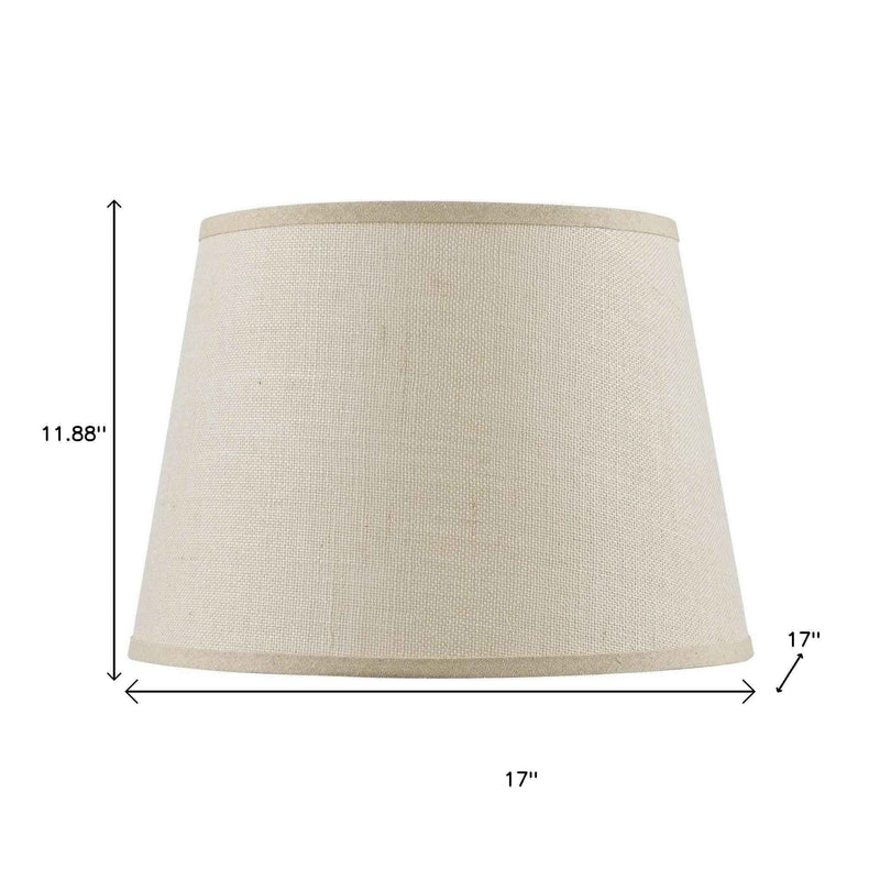 Light Brown Burlap Plain Drum Lamp Shade