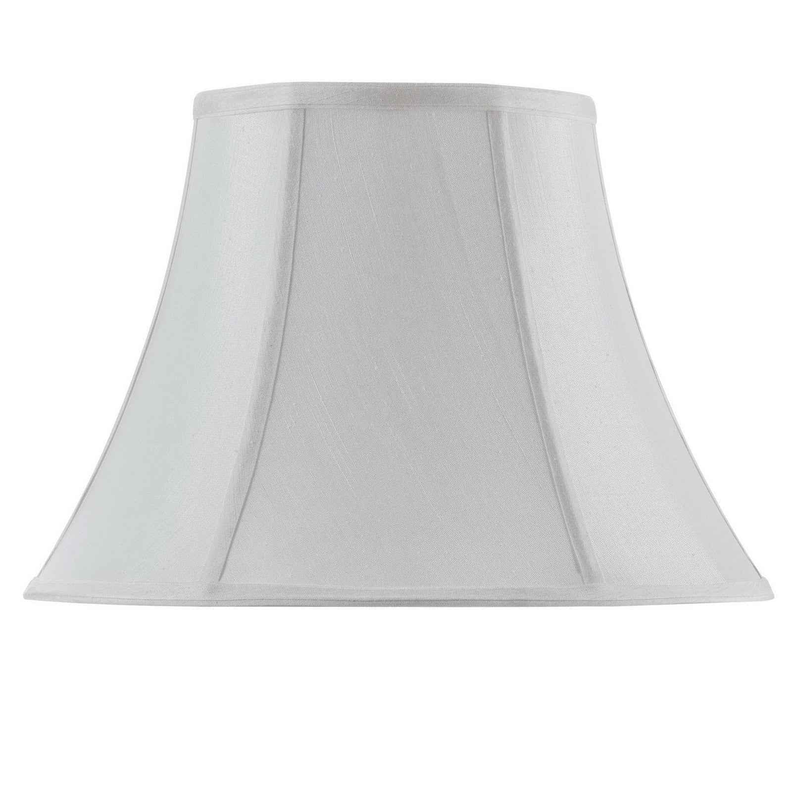 White Linen Piped Bell Lamp Shade