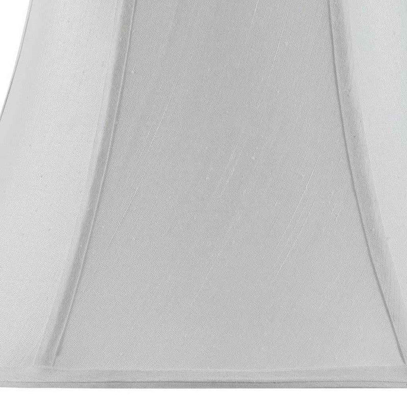 White Linen Piped Bell Lamp Shade