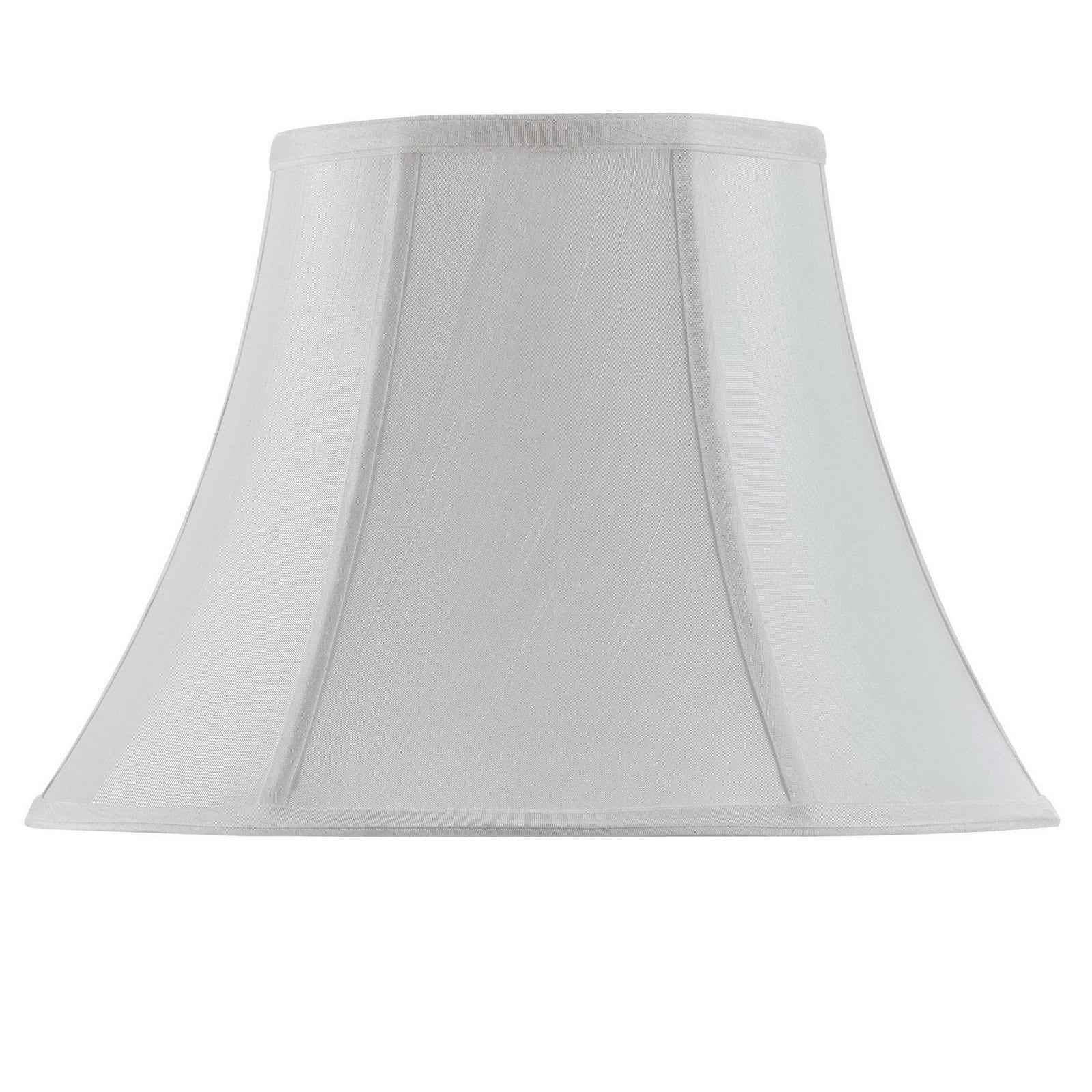 White Linen Piped Bell Lamp Shade