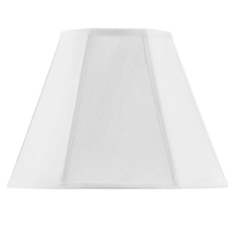 White Linen Piped Empire Lamp Shade
