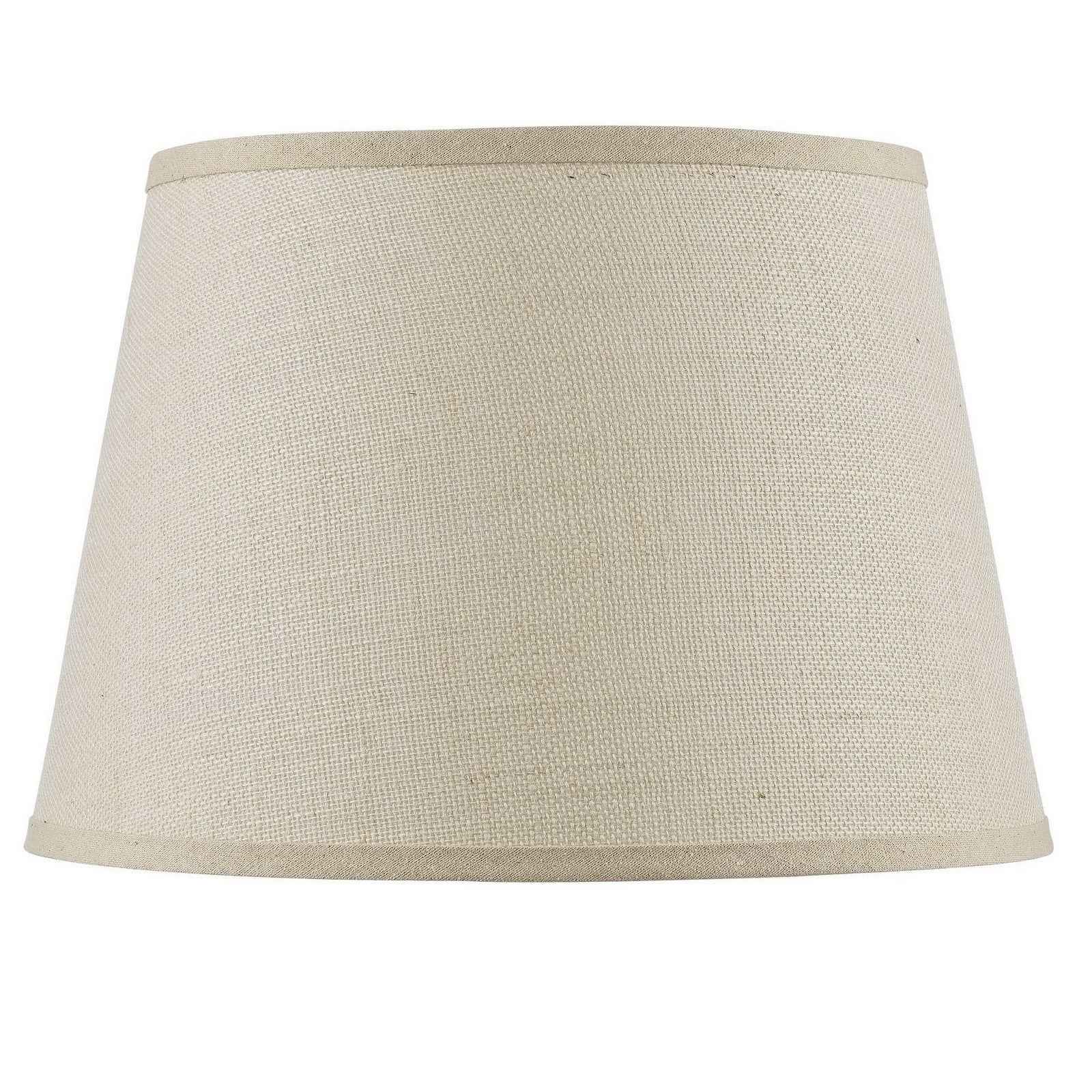 Light Brown Burlap Plain Drum Lamp Shade