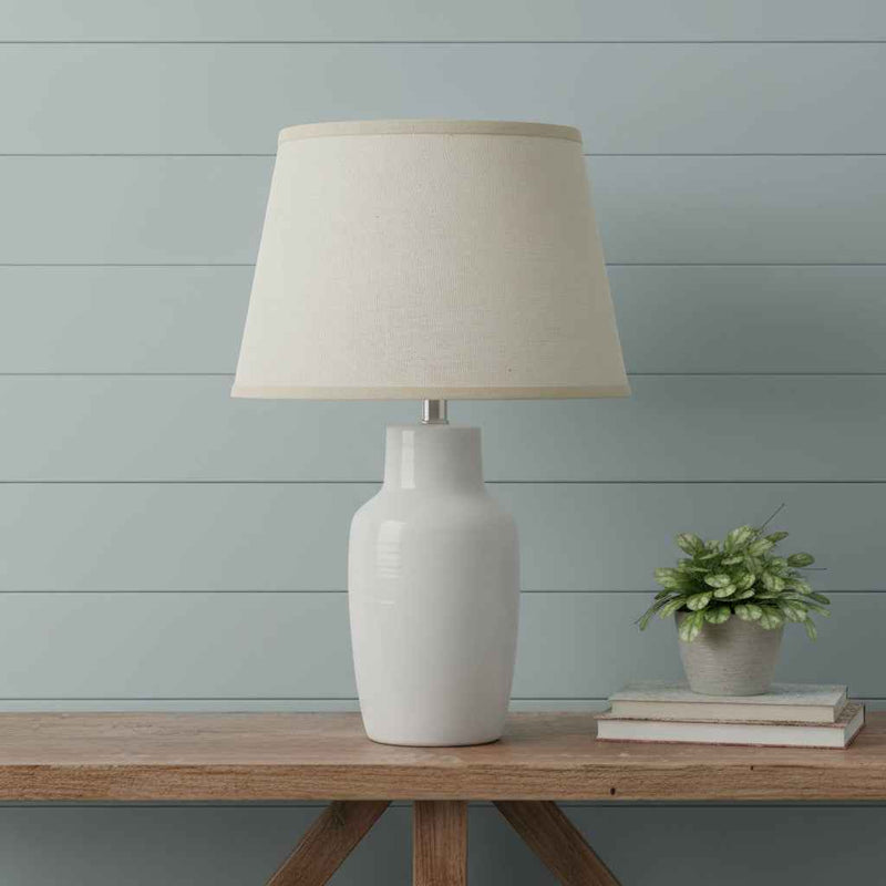 Light Brown Burlap Plain Drum Lamp Shade