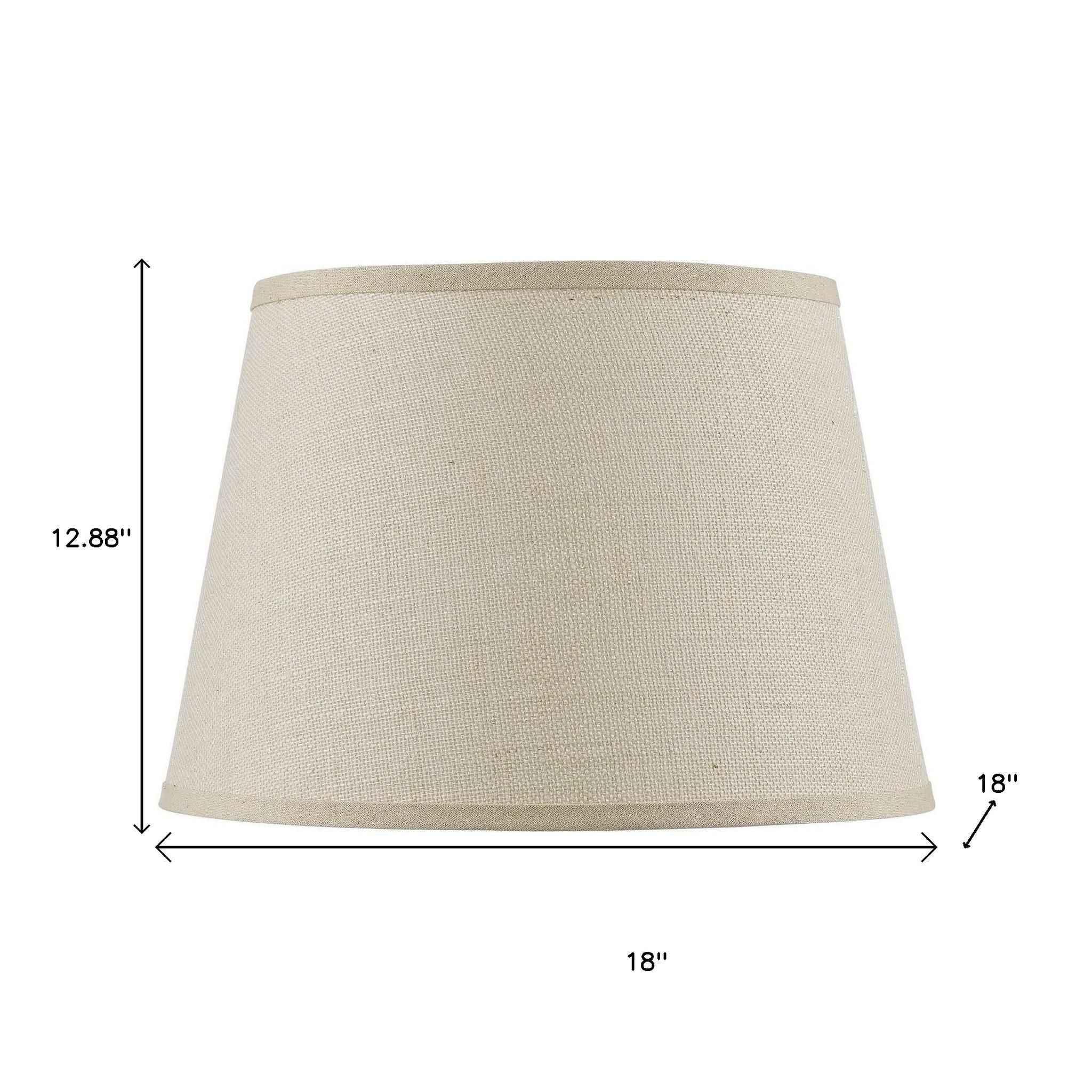 Light Brown Burlap Plain Drum Lamp Shade