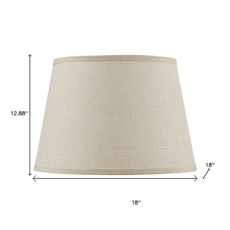 Light Brown Burlap Plain Drum Lamp Shade
