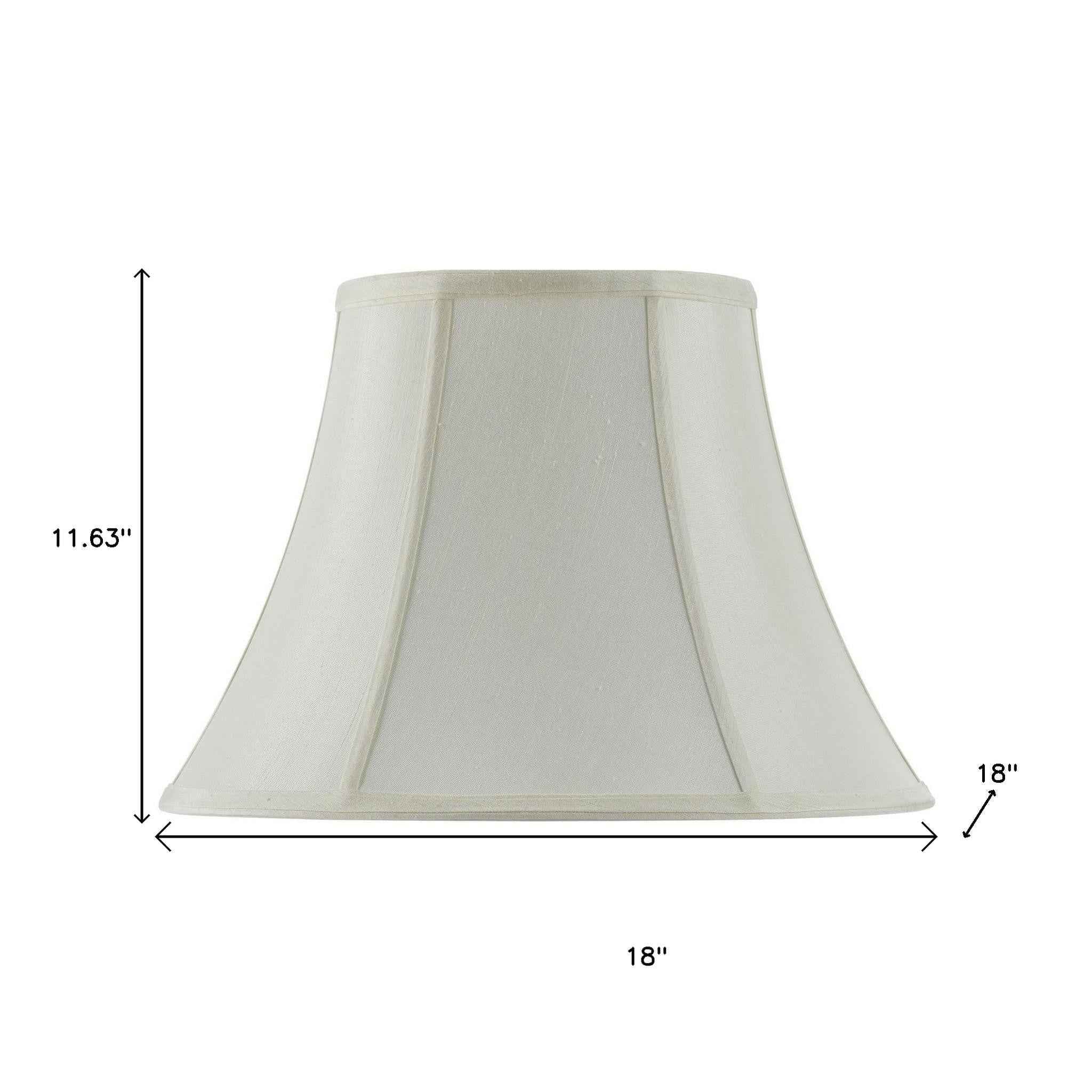 Eggshell Linen Piped Bell Lamp Shade