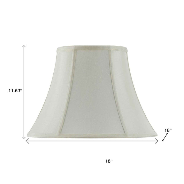 Eggshell Linen Piped Bell Lamp Shade