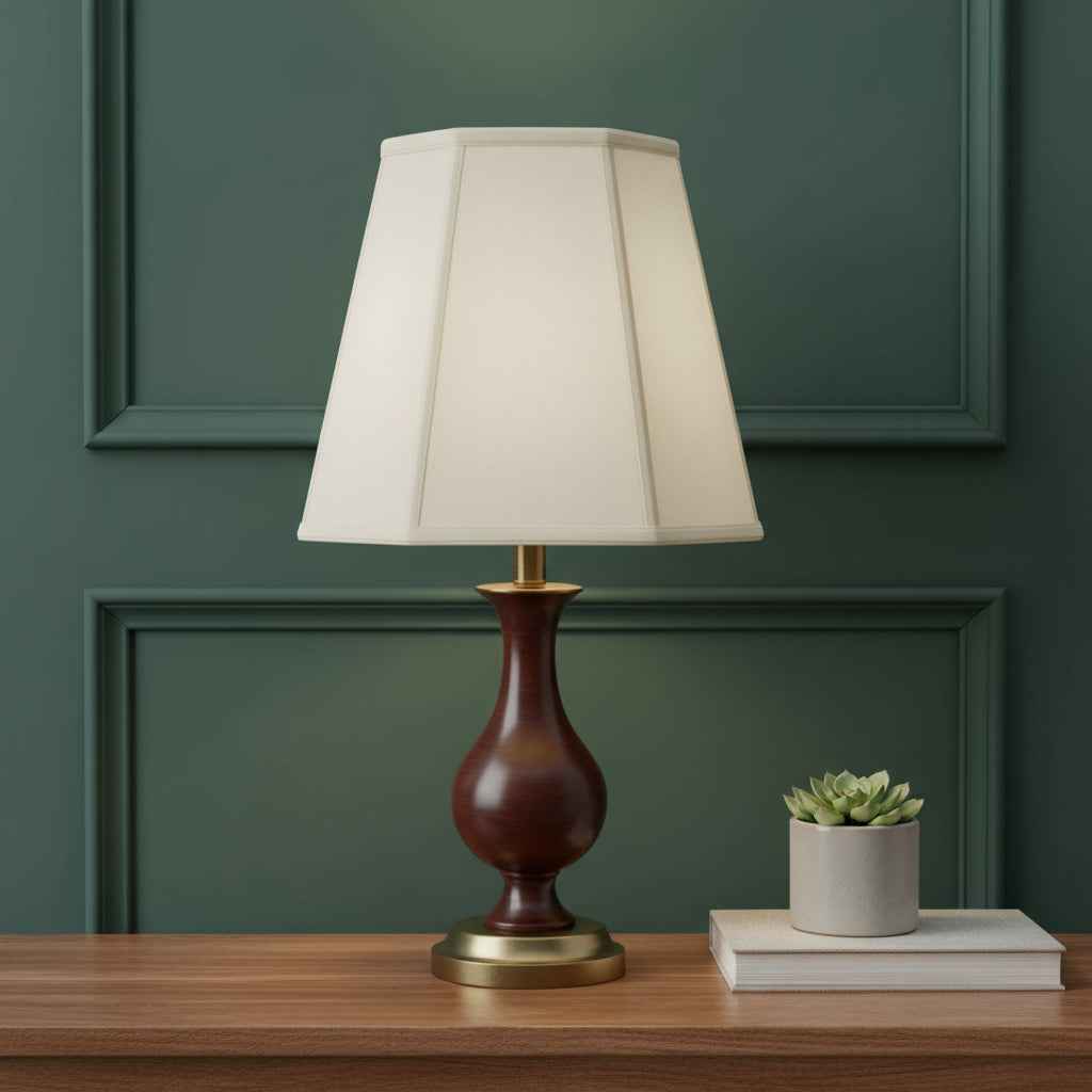 Eggshell Linen Piped Empire Lamp Shade